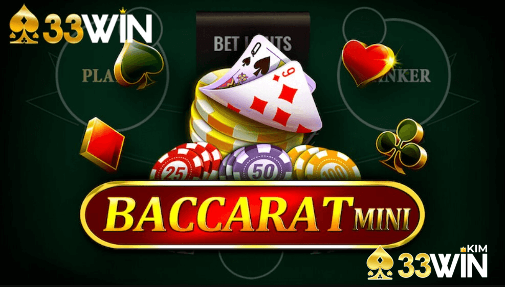 Game bài Baccarat cũng có mặt tại nhà cái 33win 